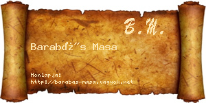 Barabás Masa névjegykártya